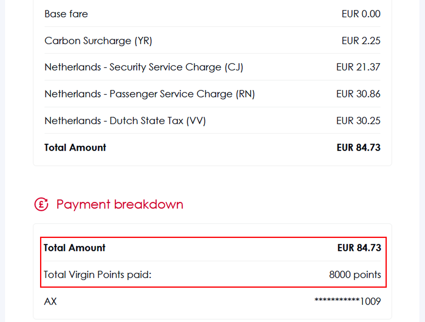Virgin atlantic amsterdam venice price